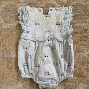 Egg Cat Ears Light Blue Romper 3 Months